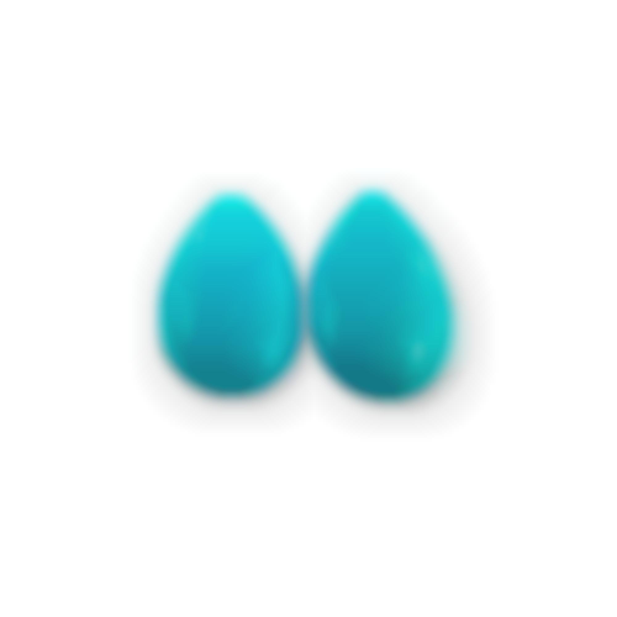 Flat almond shape natural turquoise 