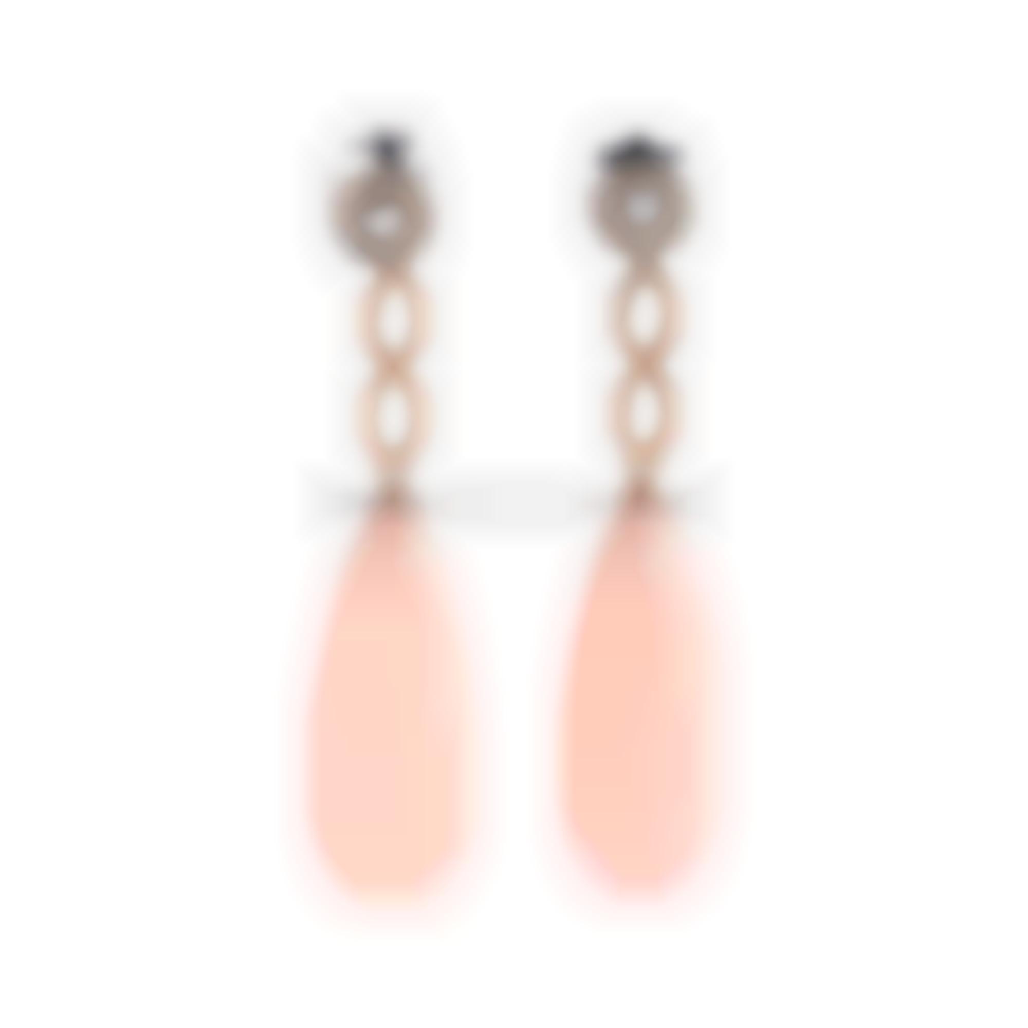 Natural pink coral and diamonds