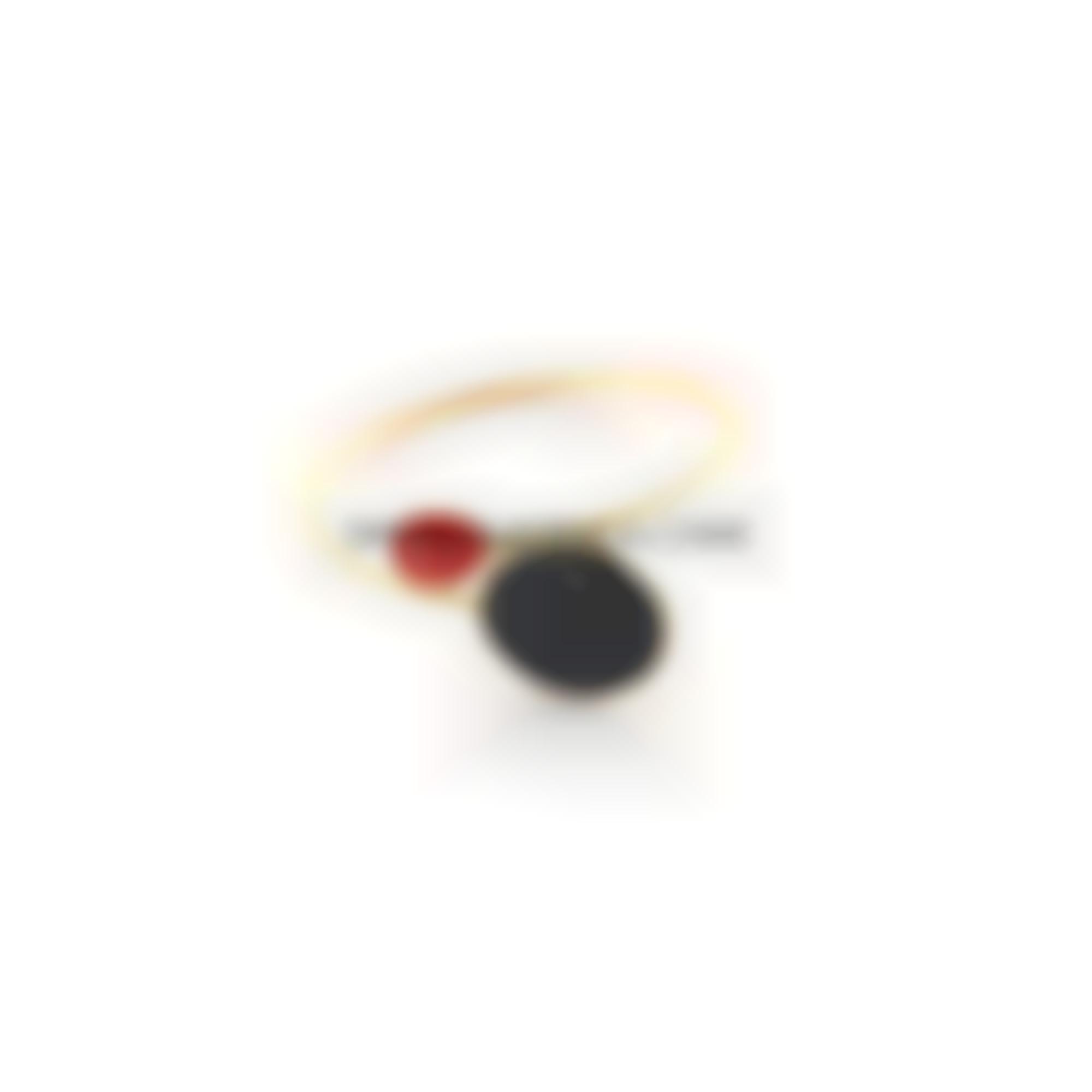 Bracciale in argento 925 con corallo rosso naturale e onice