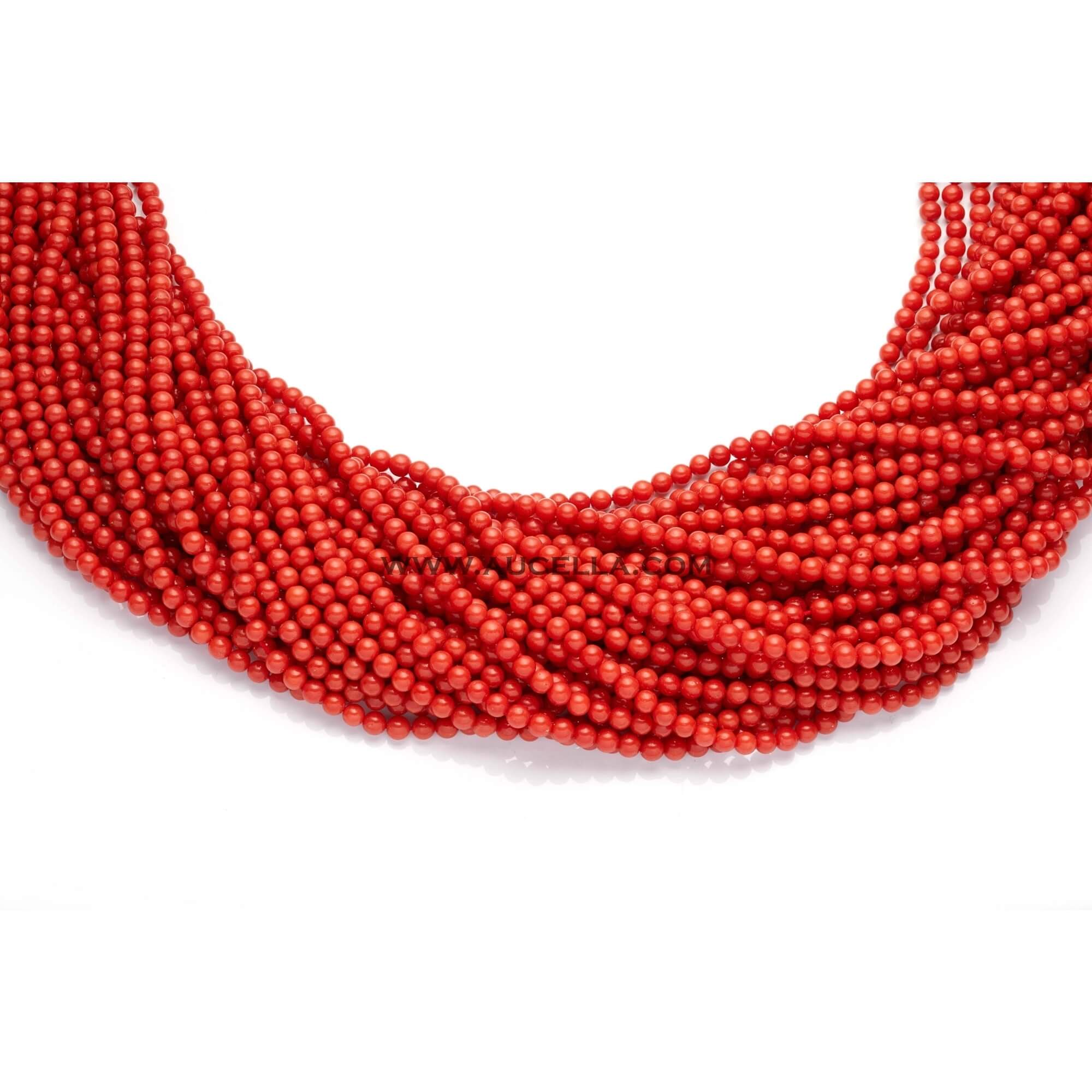 Natural red coral beads shape size mm 5