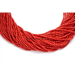 Natural red coral beads shape size mm 5