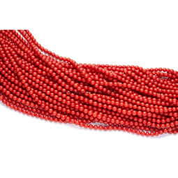 Natural redï¿½coral beads shape size mm 6