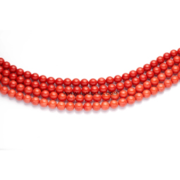 Natural redÂ coral beads shape size mm 10