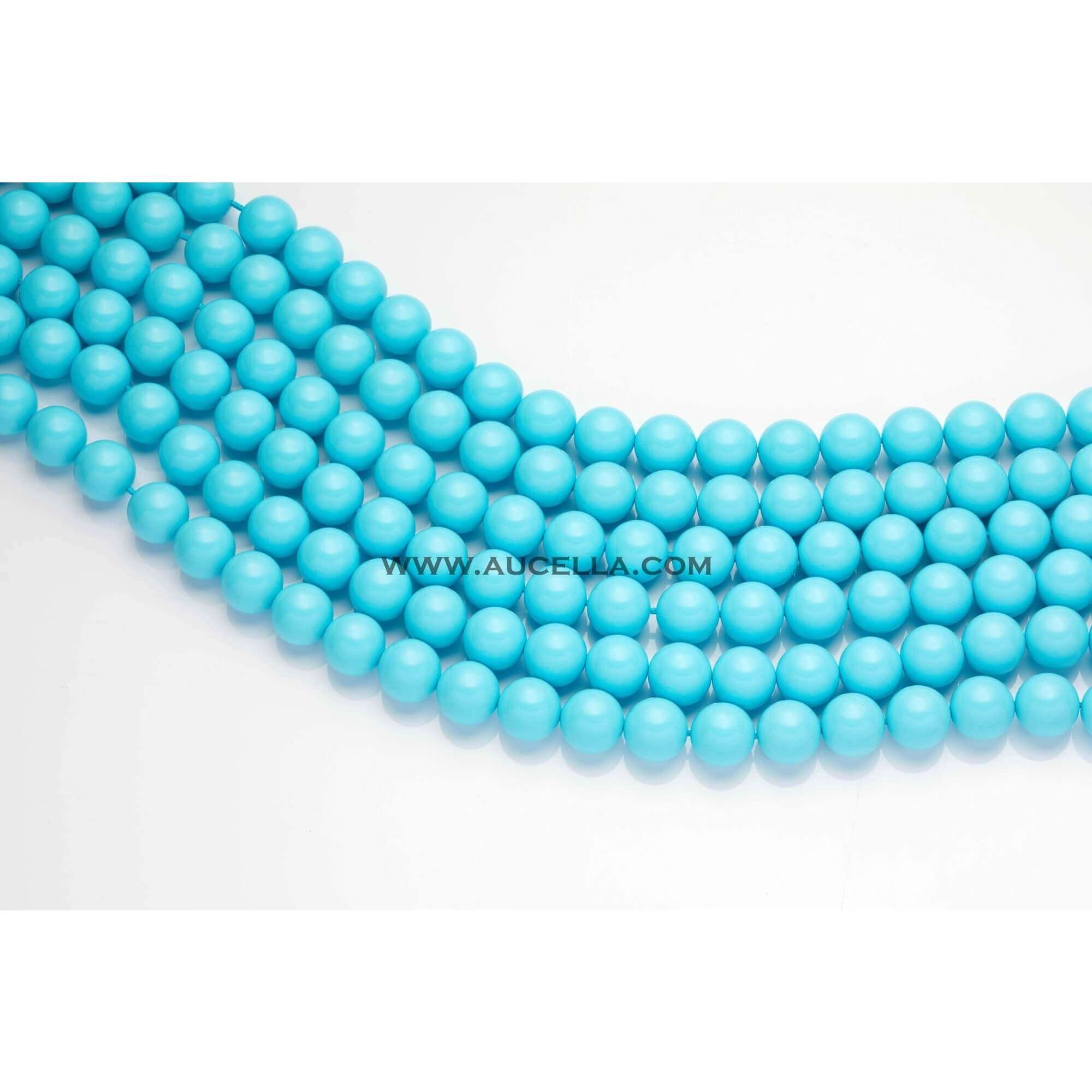 Reconstituted Turquoise beads mm 10