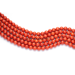 Synthetic coral beads shape size mm 10