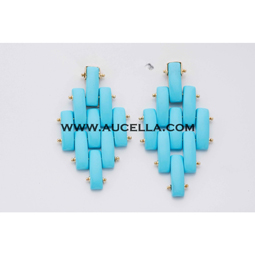 Earrings set in gold with turquoise from Arizona 