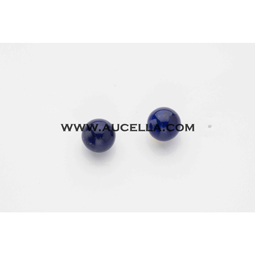 Lapis beads set in gold 